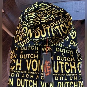 Von Dutch Black and Yellow hoodie NWT
